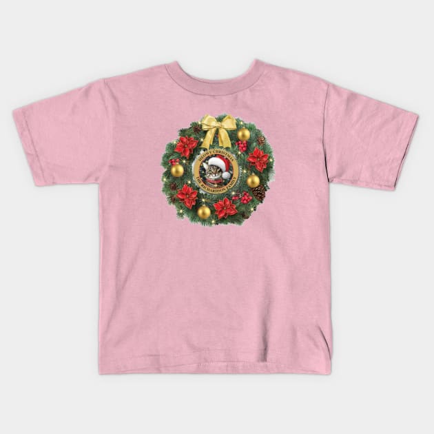 Meowy Christmas Merch Kids T-Shirt by galihraden